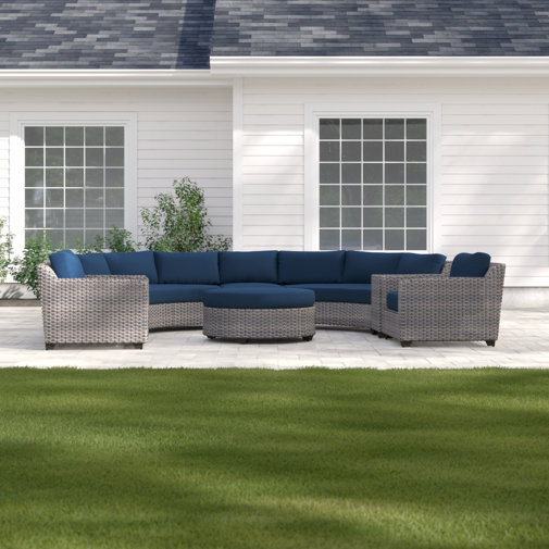 Sol 72 Outdoor™ Merlyn 8 Piece Sectional Seating Group with Cushions